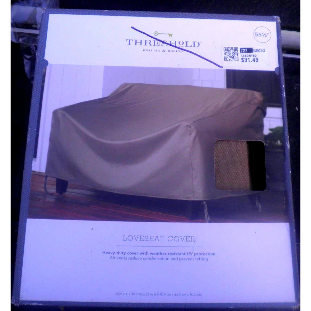 Threshold Loveseat Slipcover Brown 55.5